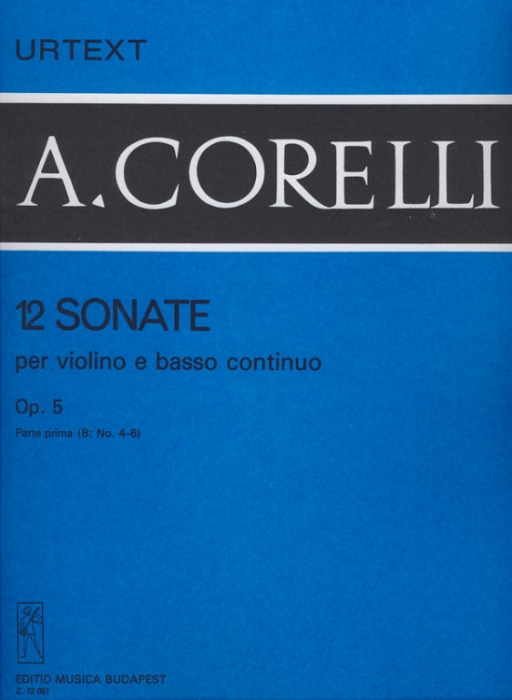 12 Sonate Op. 5 Vol. I-B Nº 4-6, De Corelli, Arcangelo. Editorial ...